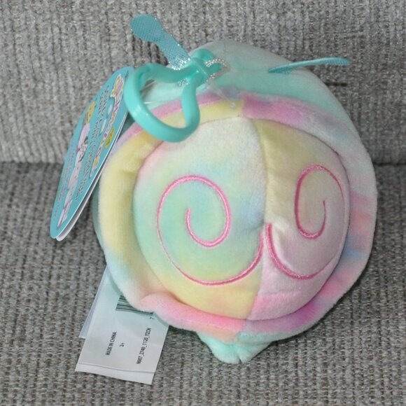 NEW With Tag 3.5" Clip Squishmallow Sid the Snail Tie Dye KellyToy Plush - Picture 3 of 6